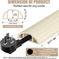 Floor Cord Cover Self Adhesive Cord Hider,20FT Cable Management, Extension Strip Protector for Wires, Prevent Cable Trips for Offices, Gyms, Exhibitions Cavity:0.39"(W) x 0.27"(H) Yellow Wood