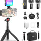 NEEWER Vlogging Kit for Phone with RGB LED Light/Lavalier Wireless Microphone System/Selfie Stick Phone Tripod, Content Creator Essentials for iPhone Android Podcast YouTube, PA048