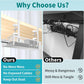 Under Desk Cable Management Tray White, No Drill Desk Cable Management Organizer with Clamp for Desk Wire Management, Desk PC Cord Organizer Accessories & Workspace Organizers for Office, Home(2 Pack)