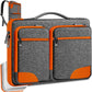 Hseok Laptop Case 15 15.6 16 inch Sleeve with Handle and Hidden Strap,Compatible with MacBook Pro 15.4 16, 360° Protective PC Briefcase with 4 Pockets for Laptop Accessory,Easy to Carrying,Gray-Orange