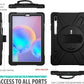 BRAECN for Galaxy Tab S6 Case,[Support S Pen Wireless Charging] Heavy Duty Shockproof Case with Pen Holder,Hand Strap,Shoulder Strap,Kickstand for Galaxy Tab S6 10.5 2019 SM-T860/T865/T867-Black