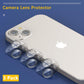 UniqueMe [3 Pack Compatible with iPhone 13 6.1" / iPhone 13 Mini 5.4" Camera Lens Protector Tempered Glass, [Case Friendly][New Version][Scratch-Resistant][Easy Installation] - Silver Circle
