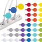Cable Labels - Wrap-It Storage - Circles, Multi-Color (36-Pack) - Color Coded Labels for Organizing, Wire Tags Write on Surface for Labels for Charging Cords and Electronics