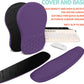 2-in-1 Ergonomic Set, Wave Rise Keyboard Wrist Rest and Massage Bulge Slope Mouse Pad Wrist Support, Cushion Memory Foam Integrated to Relieve Wrist Pain, Dark Purple