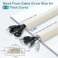 5.5FT Floor Cord Cover, Beige Soft Cable Cover Floor, Large Size Extension Cord Covers for Floor, Power Cord Protector Floor Wire Cover - Cord Channel Diameter: 0.7" (W) x 0.4" (H)