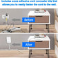 6FT Ultra Flat Plug Dual Extension Cord with 6 Outlets, Ultra-Thin Outlet Cover Power Bar, Outlet Concealer Universal Size Flat Plug Power Strip, Child & Pet Safe, 1625W, White