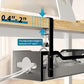 Litwaro Under Desk Cable Management Tray 2 Pack, No Drill, Organizer with Clamp Easy to Install for Standing Cord Organizer, Wire Damage Desk, Black, 13.38''-2 pack