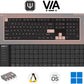Keychron Q6 Pro Full Aluminum Wireless Bluetooth Custom Mechanical Keyboard for Mac Windows Linux, Full-Size QMK/VIA Programmable Knob KSA Double-Shot PBT Keycap Hot-Swappable K Pro Red Switch-Grey