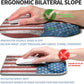 Ergonomic Raised Mouse Pad Wrist Support with Bilateral Slope Memory Foam Mousepad for Wrist Rest and Carpal Tunnel Pain Relief 11.8x7.9〃National Flag