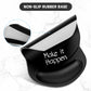 ITNRSIIET Ergonomic Mouse Pad with Gel Wrist Support Small Wrist Rest Smooth Surface Non-Slip PU Base Comfortable Office Supplies Pain Relief, 8.7 x 7.2 inches, Inspirational Quote Black