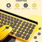 seenda Bluetooth Keyboard and Mouse for iPad, CTU-301 Multi-Device Bluetooth + 2.4G Wireless Keyboard Mouse with Tablet Holder for MacBook/Windows Computer, iOS/Andriod Tablet Phone, Yellow