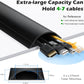 Cord Cover Floor 34in (2 x L17in), Large Capacity Floor Cable Cover, Hard PVC Cord Hider, Wire Cable Management Raceway, Black, Cord Cavity - 1.8"(W) x 0.6"(H)