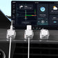 Magnetic Cable Clips, Adjustable Cord Holder Management, Adhesive Wire Keeper Organizer for Home Office Desk Phone PC Car Wall Desktop Nightstand Appliance (9-Pack White Crystal)