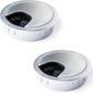 MAHDPRO Metal Desk Grommet 2 Inch (50 mm) Pack of 2-Silver (Pearl Chrome) Zinc Alloy Metallic Desk Cord Hole Cover to Arrange Cables & Wires Through Computer Table