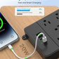 TROND Surge Protector Power Strip, 5ft Heavy Duty Extension Cord with 32W USB C & QC 3.0 Charger, 4000 Joules, ETL Listed, 13 Wide Spaced Outlets, Flat Plug, Wall Mount for Home Office Supplies, Black