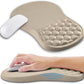 Ergonomic Mouse Pad Wrist Support with Memory Foam Massage Bulge, Carpal Tunnel Pain Relief Mousepad Wrist Rest for Mouse(12x8 inch, Apricot)