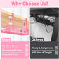 Under Desk Cable Management Tray Black, No Drill Desk Cable Wire Management Organizer with Clamp, PC Cord Organizer Accessories & Workspace for Office, Home（Pink）