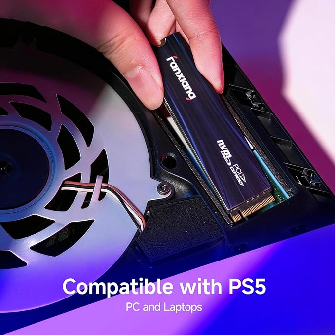 fanxiang 4TB NVMe SSD PCIe Gen 4 Gaming SSD for PS5, Up to 7000MB/s M.2 2280 SSD Compatible with PS5 Storage Expansion, Internal Solid State Drive for Gamers, Professionals, Creators S880E