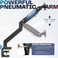 VIVO Premium Aluminum Heavy Duty Monitor Arm with 3.0 USB Ports, Fits Ultrawide Monitors up to 49 inches and 33 lbs, Single Desk Mount Stand, Pneumatic Height, Max VESA 100x100, Black, STAND-V101G1U