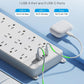 TROND 360° Rotating Flat Plug, Surge Protector Power Strip, 13AC Widely Spaced Outlets Expansion with 3 USB C Ports, 4000J, 5ft Extension Cord Heavy Duty, Wall Mount, Under Desk, ETL Listed, White
