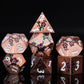 Purple & Red DND Metal Dice, 7PCS Aluminum Dice Set with Gift Case for Dungeons and Dragons, RPG, MTG, Pathfinder