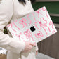 MEEgoodo Case for MacBook Pro 13 inch Case 2022 2021 2020 New A2338 M2/M1 A2251 A2289, Laptop Hard Shell with Keyboard & Camera Cover Compatible with 13 inch MacBook Pro, Coquette Ribbon Bow