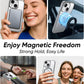MAGIC JOHN 360° Rotatable Magnetic Invisible Stand for iPhone 14/iPhone 13 Case [Anti-Slip Grip] [Compatible with MagSafe] 16FT Shockof for iPhone 14/13 Case with Kickstand, Gray