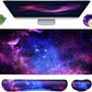 Large Mouse Pad and Keyboard Wrist Rest, Desk Pad for Keyboard and Mouse, 4-in-1 Large Gaming Mouse Pad with Wrist Support, Desk Mat for Home Office Study Game-Galaxy Fluid