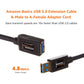 Amazon Basics USB-A 3.0 Extension Cable, 4.8Gbps High-Speed, Male to Female Gold-Plated Connectors, 3.3 Foot, Black