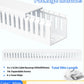 ZhiYo 99in (6X L16.5in) Professional Server Rack Cable Management Raceway, H2 x W2in Cable Raceway Kit, Electrically Safe PVC Open Slot Wire Raceway for Under Desk/Computer/Network Cords, White