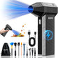 SDFM Electric Air Duster - 130000RPM Compressed Air Duster，3 Gear Adjustable Jet Dry Blower can Reusable Can for Computer Keyboard,Outdoors,Car,Home.… (Black)