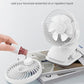 Shinebella AA Battery Powered Clip on Fan with 4-Speed, 5’’ Small Desk Fan with Aroma Function, USB Powered, 360°Rotation, Ultra Quiet, for Golf Cart, Stroller, Bedroom,Car(Batteries Not Included)