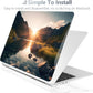 Batianda Premium Case for New MacBook Air 15 inch 2025 2024 2023 with M4 M3 M2 Chip, Designed Protective Plastic Hardshell & Keyboard Cover & Screen Protector, Mountain Sunrise