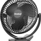Portable Clip on Fan 10000mAh Battery Powered, USB Type C, Supports 720° Adjustment, 4 speed, 8inch Personal Fan for Table, Bedroom, Desk, Camping, Stroller, Golf Cart