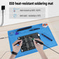 Kaisi Anti-Static Mat with ESD Wrist Strap and Grounding kit, Silicone Soldering Repair Work Mat 932°F Heat Resistant ESD Safe pad for Electronic, Phone, iPhone, iPad, iMac, Laptop, Computer, Watch