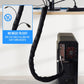 Large Cable Management Box, Cord Organizer Box to Hide Power Strip, Extension Cord, Surge Protector | Cord Hider Safe Box for Desk Organizers, Gaming PC, Computer, TV | White, Black Edition by Tokye®
