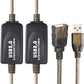 LDKCOK USB 2.0 Type A Male to A Female Active Repeater Extension Cable 75ft, High Speed 480 Mbps