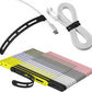 35Pcs Nearockle Silicone Cable Ties, 5.12 Inch Adjustable Cord Organizer Reusable Zip Ties for Charging Cords Earphone Computer Wire, Office Desk Cable Management Travel Accessories(Multi)
