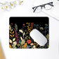 ITNRSIIET Mouse Pad with Stitched Edge Premium Textured Smooth Precise Operation Waterproof Washable Non-Slip Rubber Base Desktop Protection Mat, 10.2×8.3×0.12 inches, Pretty Flowers Plants