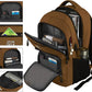 Volher Laptop Backpack,Business Travel Anti Theft Slim Durable Laptops Backpack with USB Charging Port,Water Resistant College Computer Bag for Women & Men Fits 15.6 Inch Laptop and Notebook-Brown