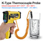 MESTEK Infrared Thermometer Temperature Gun, Non-Contact Digital Laser Thermometer with Probe for Cooking, Home and Industry Repair, Humidity Measurement, Adjustable Emissivity -58°F to 1472°F