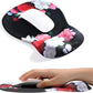 EooCoo Ergonomic Mouse Pad with Gel Wrist Rest Support Middle Concave Design, Relieve Wrist Pain Mousepad, Non-Slip Base for Laptop, Computer, Office Desk Accessories, Carpal Tunnel Syndrome