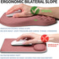 Ergonomic Raised Mouse Pad Wrist Support with Bilateral Slope Memory Foam Mousepad for Wrist Rest and Carpal Tunnel Pain Relief 11.8x7.9〃 Salmon Pink