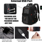 SHRRADOO Extra Large 50L Travel Laptop Backpack with USB Charging Port, College High School Backpack Airline Approved Business Work Bag Fits 17 Inch Computer for Men Women