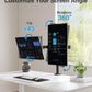 HUANUO Dual Monitor Desk Mount, Heavy-Duty Steel Adjustable Arm for 13-32 Inch Screens, Tilt, Swivel, Rotate, C-Clamp & Grommet Base, Holds up to 17.6 lbs per Arm, VESA 75/100mm