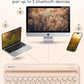 Macally Bluetooth Keyboard for Tablet | Wireless Keyboard for iPad mini/Pro/Air, iPhone (Multi-Device, Built-in Stand, Portable, Rechargeable) - Boba Brown