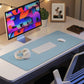 Leather Desk Pad Protector,Desk Mat,Large Mouse Pad, Non-Slip Desk Pad, Waterproof PU Leather Desk Blotter Mat, Desk Cover for Office and Home (Light Blue, 36" x 17")