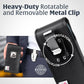 Turtleback Belt Clip for iPhone 16 Pro Max, 15 Pro Max, 14 Pro Max -Medium- Fits w/Shockproof Commuter Style Cases, Premium Black Leather Vertical Belt Holder, Magnetic Closure HD Rotating Clip