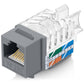 Everest 45° Angled RJ45 Cat6A Keystone Jacks 10-Pack in Gray - Slim Profile Female RJ45 Connectors - Cat 6A Keystone Jack - Compatible with 45° Angled Speed Termination Tool - 45Term (B0BL3GS7ZY)