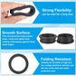 PATIKIL 42.6mm / 1-11/16 Inch Drill Hole,1-7/16 Inch ID Rubber Grommets, 3Pcs Top Hat Grommet for Wiring Eyelet Ring Gasket Automotive Firewall Cable Hole Plugs Wires Protection, Black